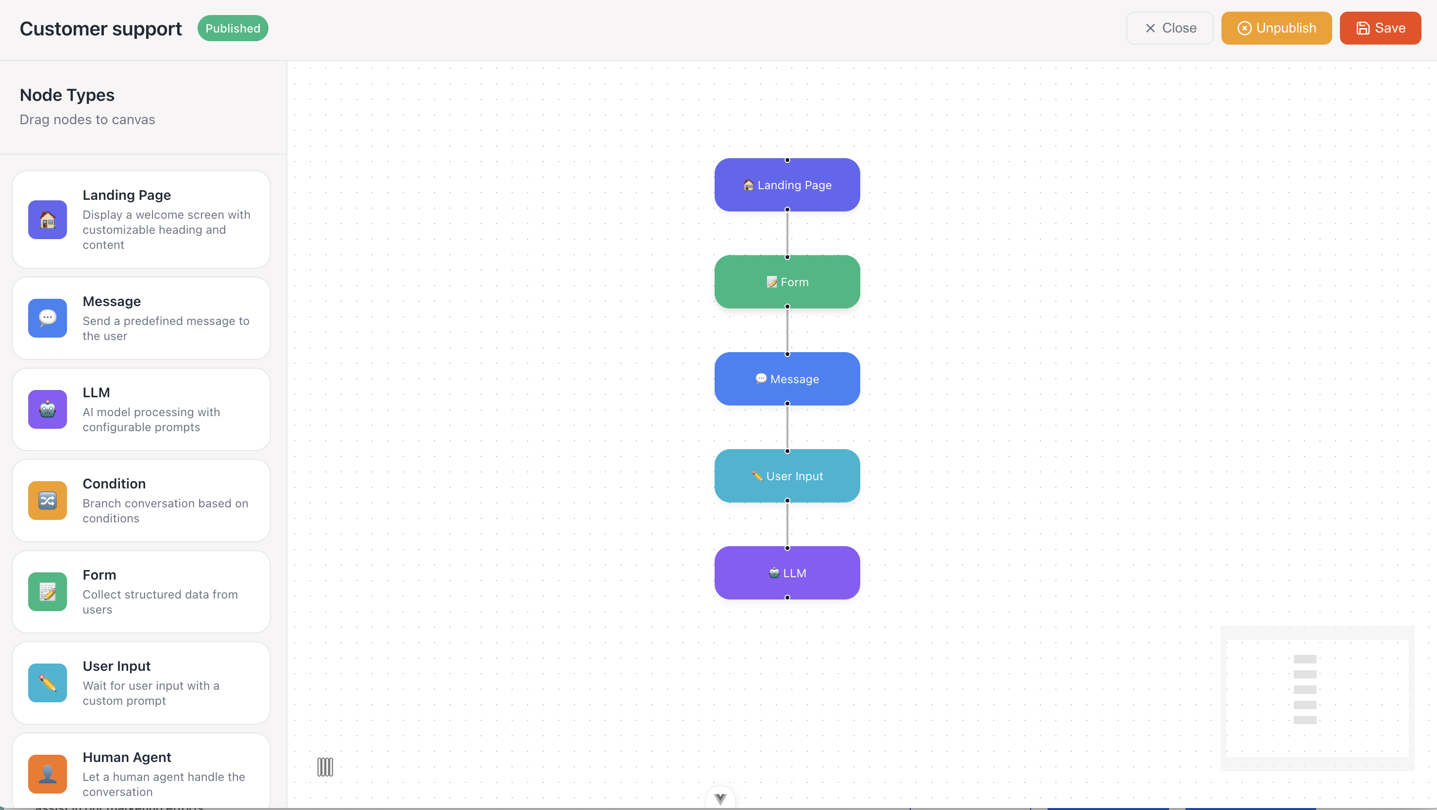 Workflow Builder Interface